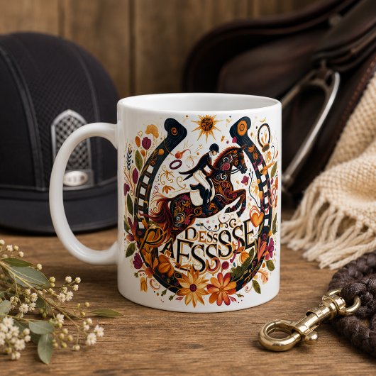 Mug de cavalier de dressage de cheval