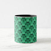 Mug de cercles funk rétro, vert menthe (Centre)