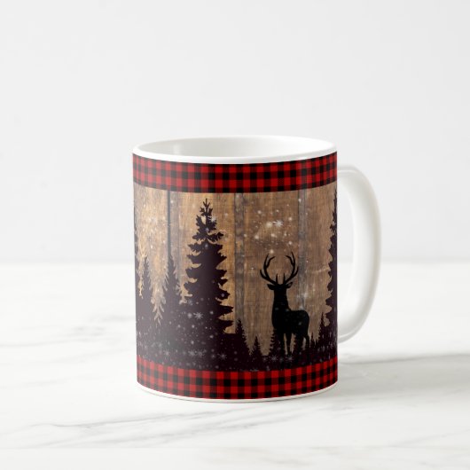 Mug de cerfs de bois rustique (Devant droit)