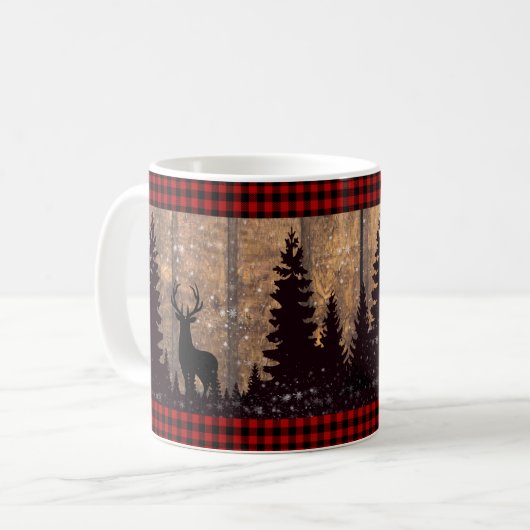 Mug de cerfs de bois rustique (Devant gauche)