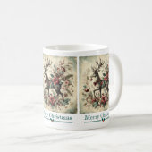 Mug de cerfs de Noël classique (Devant droit)