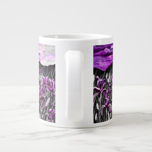 Mug de champs Iris violets (Dos)