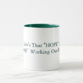 Mug de "CHANGEMENT" de 15 onces vert de "ESPOIR" et (Centre)