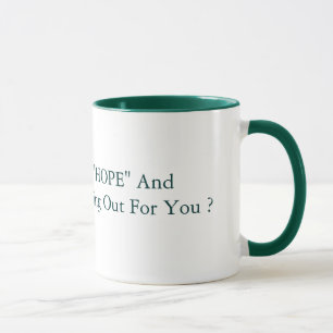 Mug de "CHANGEMENT" de 15 onces vert de "ESPOIR" et
