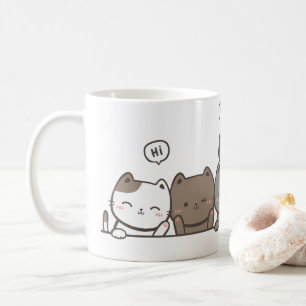 Mug de chat Animé - cadeau de mug de chat mignon