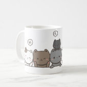Mug de chat Animé - cadeau de mug de chat mignon (Devant gauche)