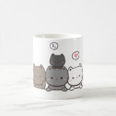 Mug de chat Animé - cadeau de mug de chat mignon (Centre)