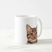 Mug de chat Brown Tabby - Cute Cat Mug (Devant droit)