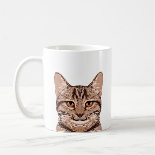 Mug de chat Brown Tabby - Cute Cat Mug (Gauche)
