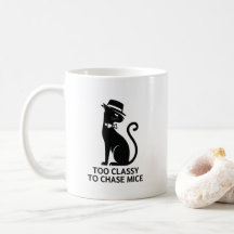 Mug de chat classique - Trop classe pour poursuivr