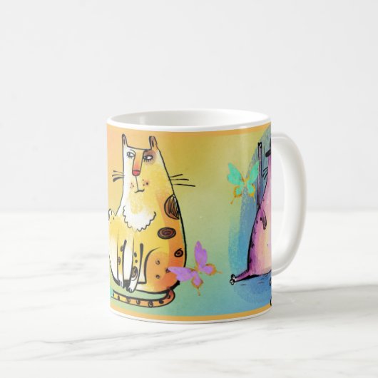 Mug de chat comique (Devant droit)