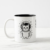 Mug de chat cosmique - Vibes de chat espace (Gauche)