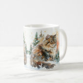 Mug de chat de Sibérie neigeuse (Devant droit)