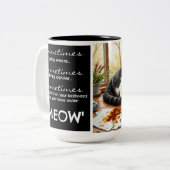 Mug de chat drôle - "Filmé sous MEOW" (Devant gauche)