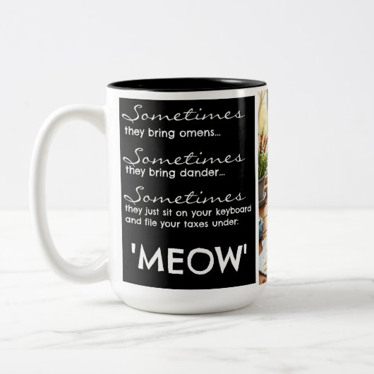 Mug de chat drôle - "Filmé sous MEOW" (Gauche)