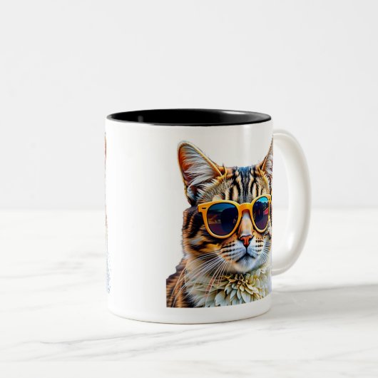Mug de chat élégant (Devant droit)