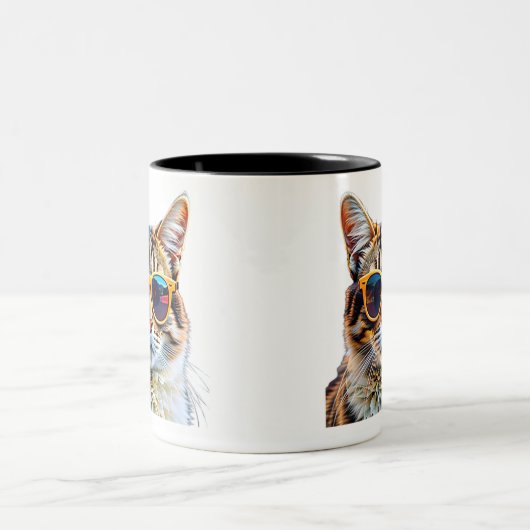Mug de chat élégant (Centre)