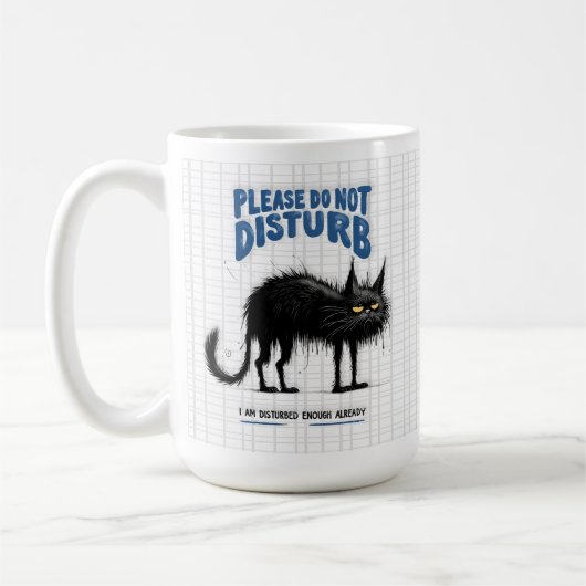 Mug de chat grumpy - S'Il Vous Plaît Ne Disturbez (Gauche)