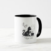 Mug de chat magique - Chat noir mystique (Devant droit)