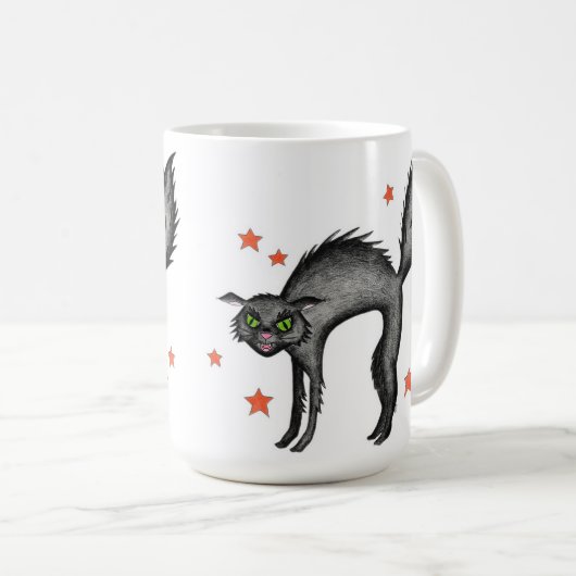 Mug de chat noir (Devant droit)