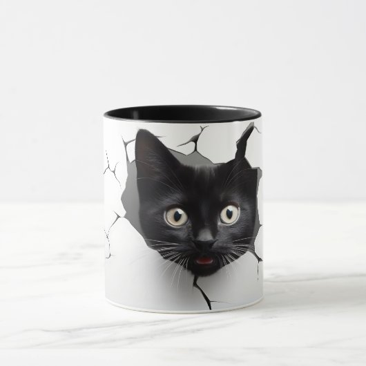 Mug de chat noir 3D 10 (Centre)