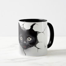 Mug de chat noir 3D 10