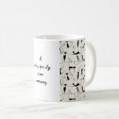 Mug de chat noir et crème personnalisable (Devant droit)