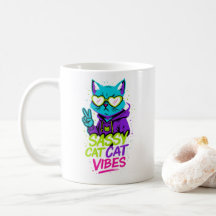 Mug de chat Sassy - Vibes de chat uniquement