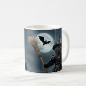 Mug de chat sorcière d'Halloween (Devant droit)
