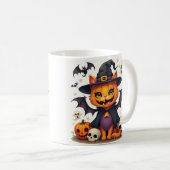 Mug de chat sorcière d'Halloween (Devant droit)