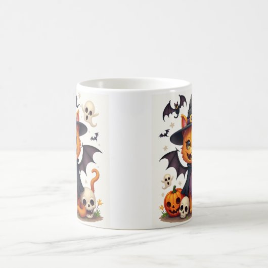Mug de chat sorcière d'Halloween (Centre)