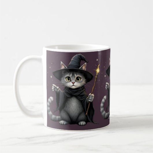 Mug de chat sorcière lunatique (Gauche)