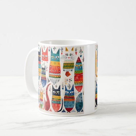 Mug de chats colorés (Devant gauche)
