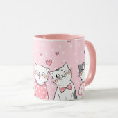 Mug de chats de Saint-Valentin (Devant droit)