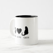 Mug de chats Peace Love (Devant gauche)