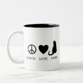 Mug de chats Peace Love (Gauche)