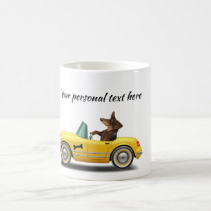 Mug de chauffeur de voiture de sport de Dachshund