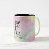 Mug de cheval artistique personnalisable (Devant droit)