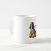Mug de chien afghan personnalisable (Devant gauche)