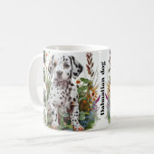 Mug de chien dalmate, Drôle café dalmate (Devant gauche)