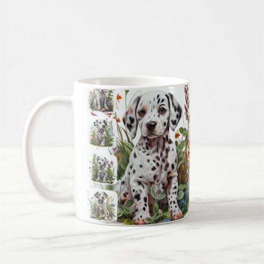 Mug de chien dalmate, Drôle café dalmate (Gauche)