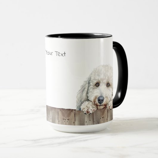 Mug de chien de caniche standard (Devant droit)