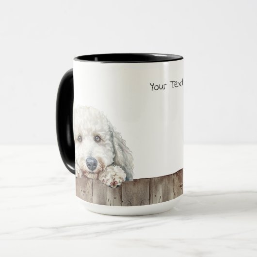Mug de chien de caniche standard (Devant gauche)
