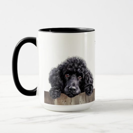 Mug de chien de caniche standard (Gauche)
