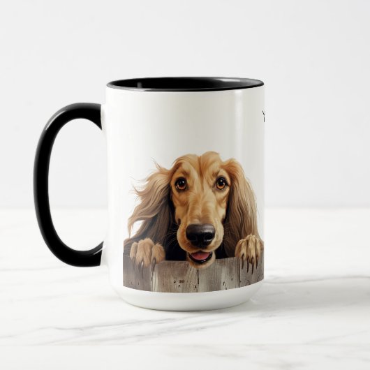 Mug de chien de chien afghan (Gauche)