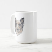 Mug de chien de race mixte | 15 oz (Devant gauche)