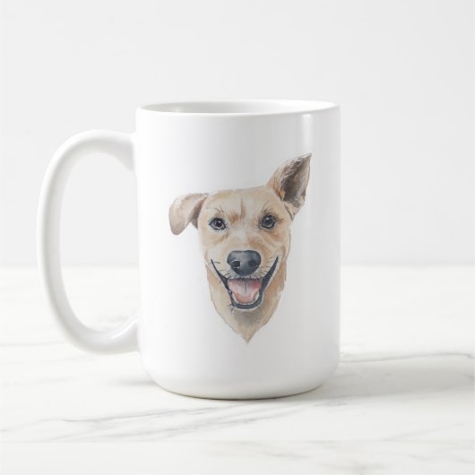 Mug de chien de race mixte | 15 oz (Gauche)