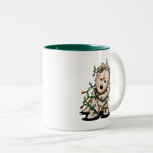 Mug de chien de Terrier dééclairé (Devant droit)
