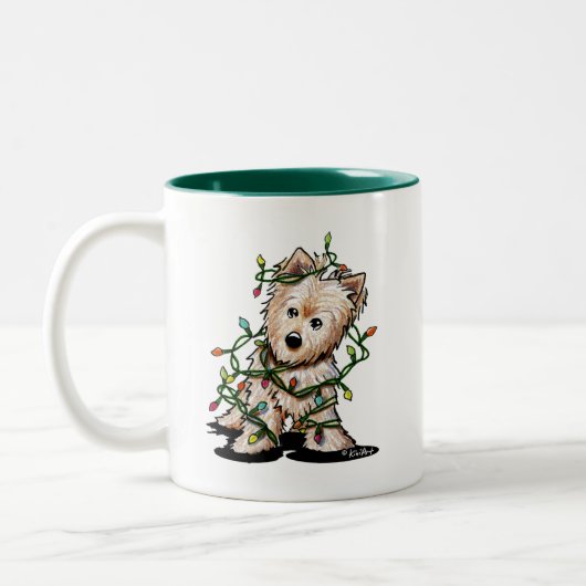 Mug de chien de Terrier dééclairé (Gauche)
