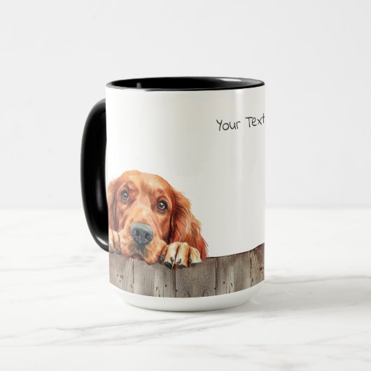 Mug de chien d'Irlande Setter (Devant gauche)